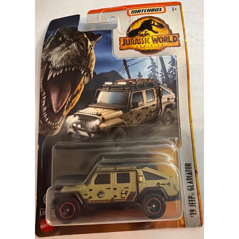 Jurassic World Dominion Matchbox 19 Jeep Gladiator Die-Cast Car 3+ Collectible T
